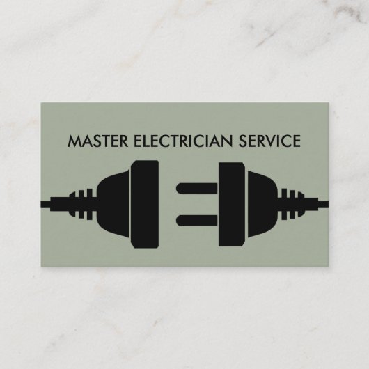 Elektrisch gebold modern design visitekaartje (Voorkant)