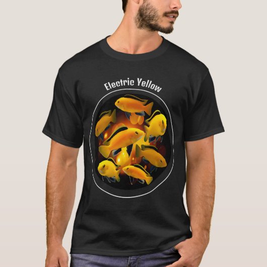 Elektrisch Geel Cichlide T-shirt (Voorkant)