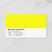 Elektrisch geel | "Helder en energiek" Visitekaartje (Achterkant)