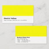 Elektrisch geel | "Helder en energiek" Visitekaartje (Voorkant / Achterkant)