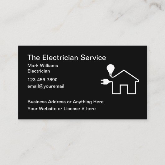 Elektrisch Geëvenaarde Visitekaartjes (Voorkant)