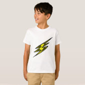 Elektrisch gele bliksembolt t-shirt (Voorkant volledig)