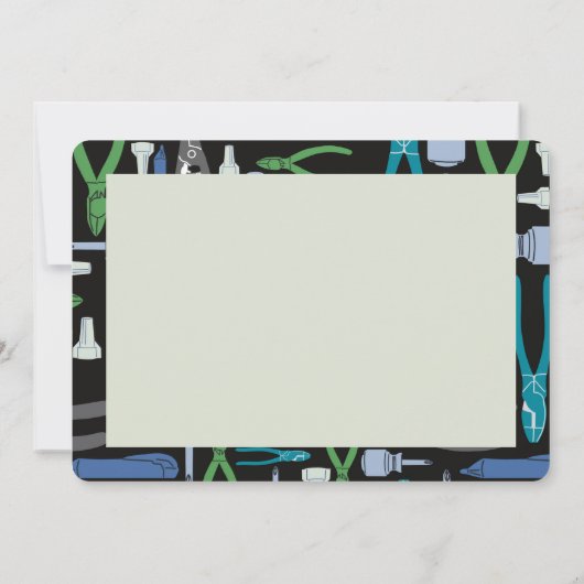 Elektrisch gereedschap van de handel kaart (Achterkant)