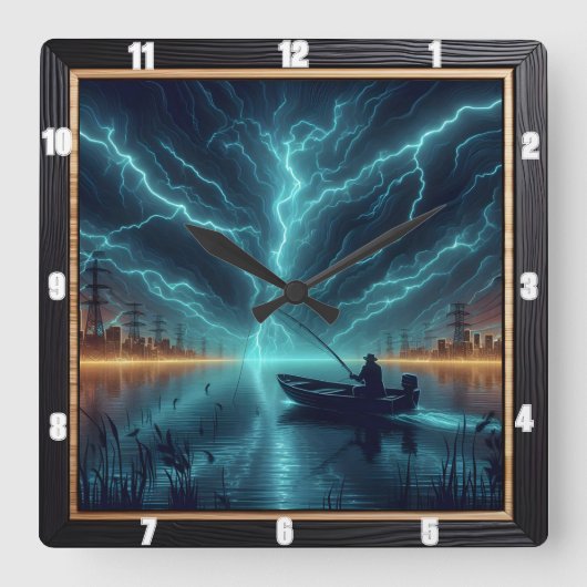 Elektrisch Gevist Vierkante Klok (Voorkant)