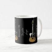 Elektrisch gitaar/gitarist koffiemok (Voorkant rechts)