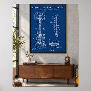 Elektrisch gitaar octrooi galerij wandkunst poster