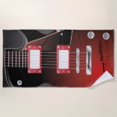 Elektrisch gitaar - Rood - Handtekening Strandlaken (Voorkant)