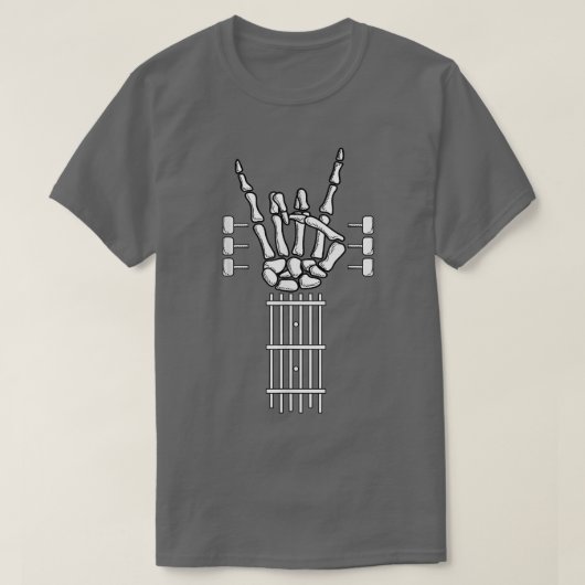 Elektrisch gitaar Skeleton Handmusicus musicus T-shirt (Design voorkant)