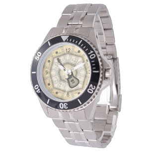 Elektrisch gitaar ~ Vreemd muziekontwerp ~ Uniek Horloge