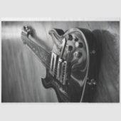 Elektrisch gitaarmonochroom tissuepapier (Voorkant)