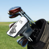 Elektrisch gitaarmonogram Golfhoofd Hoesje Golfheadcover (Insitu)
