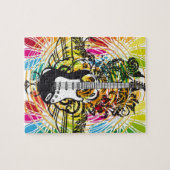 Elektrisch gitaarontwerp legpuzzel (Horizontaal)