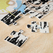 Elektrisch gitaarontwerp legpuzzel (Zijkant)