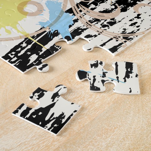 Elektrisch gitaarontwerp legpuzzel (Zijkant)