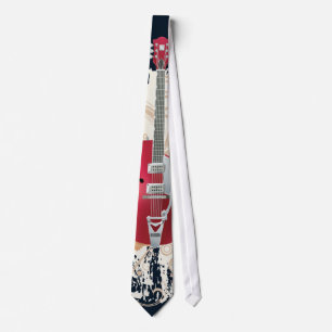 Elektrisch gitaarontwerp stropdas