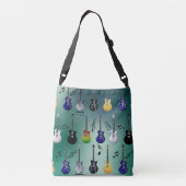 Elektrisch gitaarpatroon crossbody tas (Achterkant)