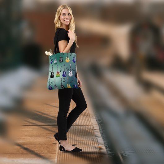 Elektrisch gitaarpatroon crossbody tas