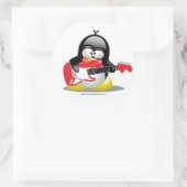 Elektrisch gitaarPenguin Ronde Sticker (Tas)