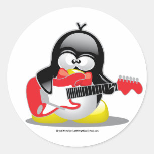 Elektrisch gitaarPenguin Ronde Sticker