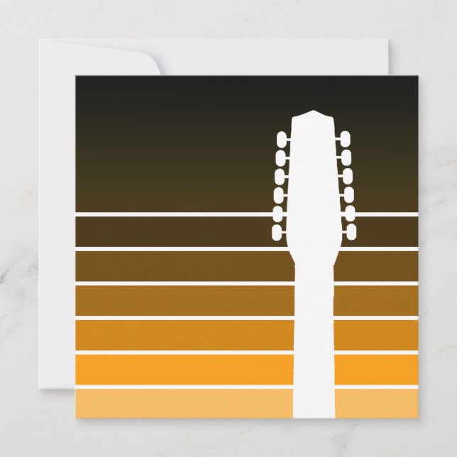 elektrisch gitaarsilhouet: amberkleurig (Voorkant)