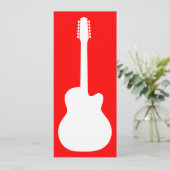 elektrisch gitaarsilhouet kaart (Staand voorkant)