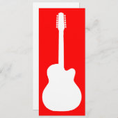 elektrisch gitaarsilhouet kaart (Voorkant / Achterkant)