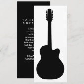 elektrisch gitaarsilhouet kaart (Voorkant / Achterkant)