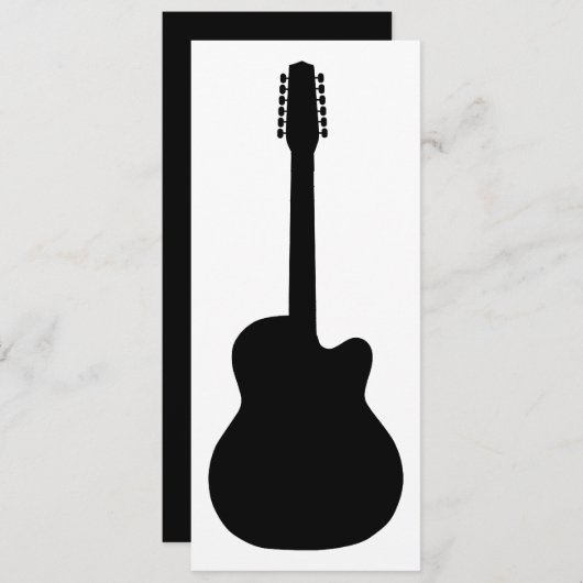 elektrisch gitaarsilhouet kaart (Voorkant / Achterkant)
