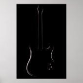 Elektrisch gitaarsilhouet poster (Voorkant)