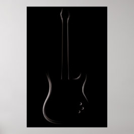 Elektrisch gitaarsilhouet poster