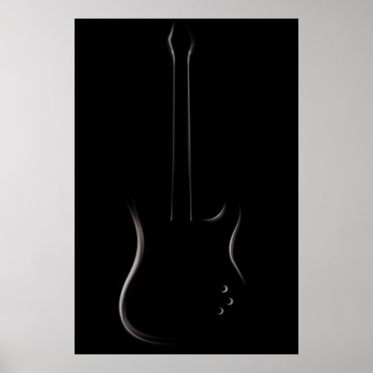 Elektrisch gitaarsilhouet poster (Voorkant)
