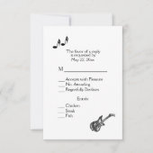 Elektrisch gitaarthema RSVP met menukeuze (Voorkant)