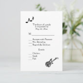 Elektrisch gitaarthema RSVP met menukeuze (Staand voorkant)