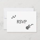 Elektrisch gitaarthema RSVP met menukeuze (Achterkant)