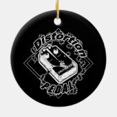 Elektrisch gitaarvervormend pedaal - zwart-wit keramisch ornament (Achterkant)