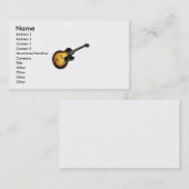 Elektrisch gitaarvisitekaartje visitekaartje (Voorkant / Achterkant)