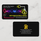elektrisch golfvoedingscircuit visitekaartje (Voorkant / Achterkant)