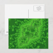 Elektrisch groen kwal Briefkaart (Voorkant / Achterkant)