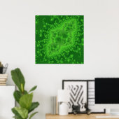 Elektrisch groen kwal Poster (Thuiskantoor)
