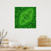 Elektrisch groen kwal Poster (Keuken)