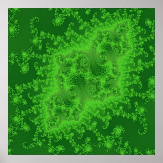 Elektrisch groen kwal Poster (Voorkant)