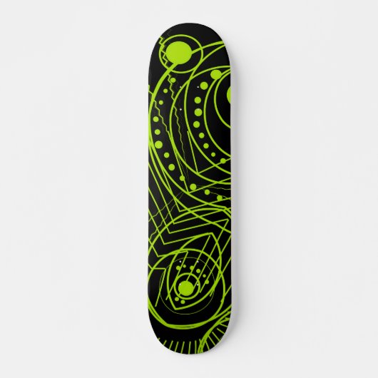 Elektrisch groen skateboard