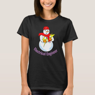 Elektrisch Ingenieur Sneeuwman T-shirt
