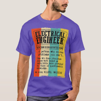 Elektrisch ingenieur Woordenboek Definitie Funny V T-shirt