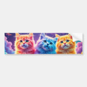 Elektrisch Kitten Trio Portret Bumpersticker (Voorkant)