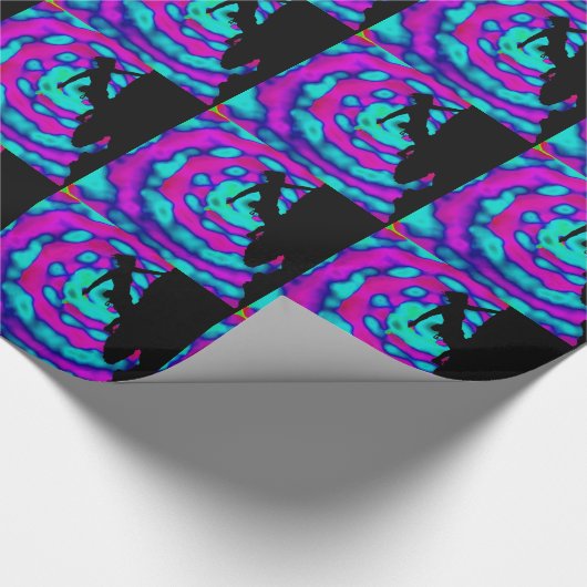 Elektrisch klimmer kunst cadeaupapier (Hoek)