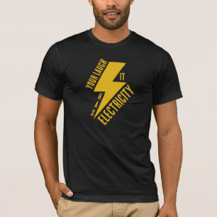 Elektrisch Lach Bliksemschicht Kunst T-shirt