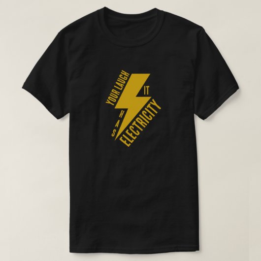 Elektrisch Lach Bliksemschicht Kunst T-shirt (Design voorkant)