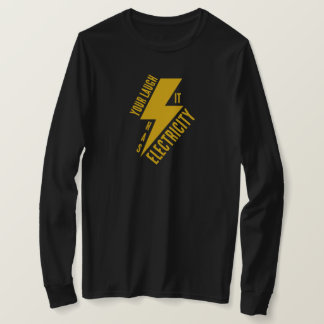 Elektrisch Lach Bliksemschicht Kunst T-shirt