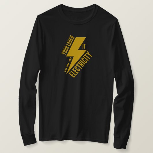 Elektrisch Lach Bliksemschicht Kunst T-shirt (Design voorkant)